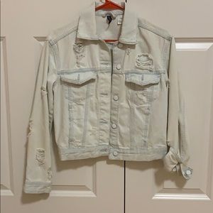 distressed denim jacket